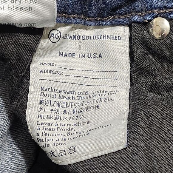 AG Adriano Goldschmied Jeans Womens 27R Crop Dark Wash The Prima Cigarette 28x29 - Picture 13 of 15